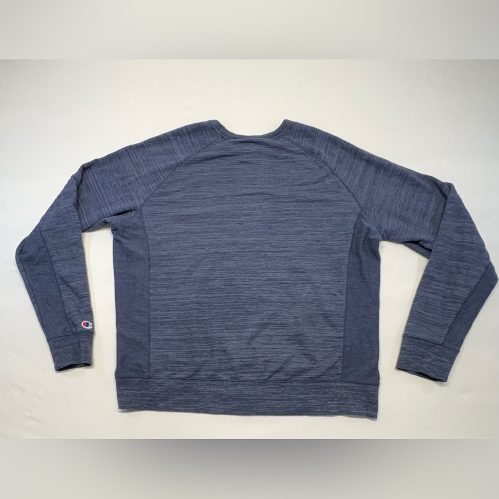 Champion Men’s Blue Heather Crewneck Sweater- Raglan Sleeve Size XXL - Picture 7 of 7
